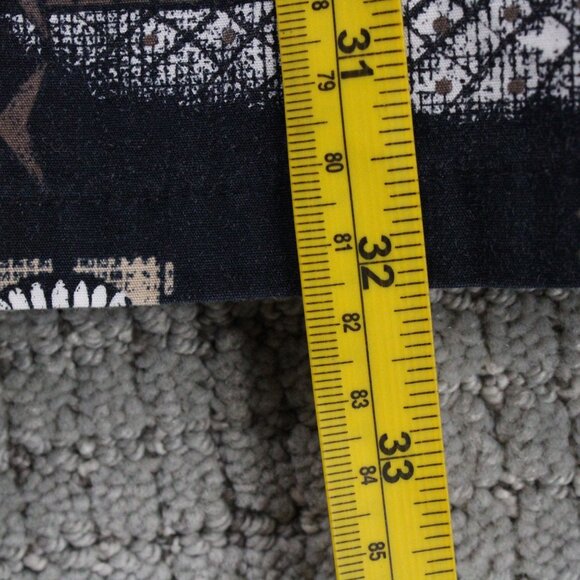 Vintage Moda Campia Moda Shirt Men XL Navy Blue Button Down Geometric Cotton 90s - Picture 9 of 9